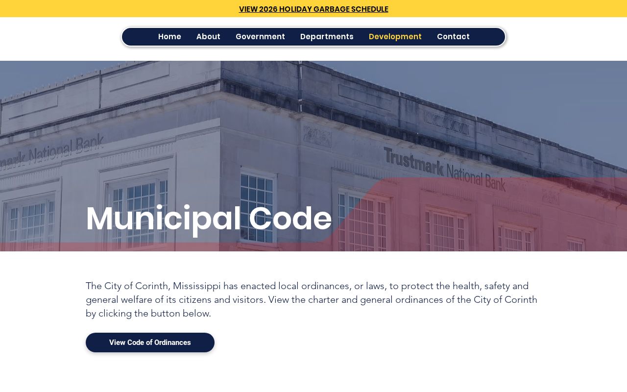 Corinth municipal ordinance and court records source