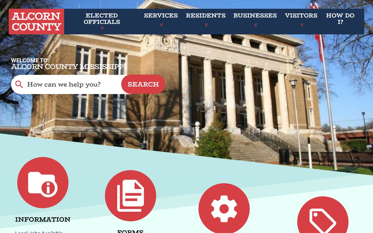 Alcorn County court docket county government access page