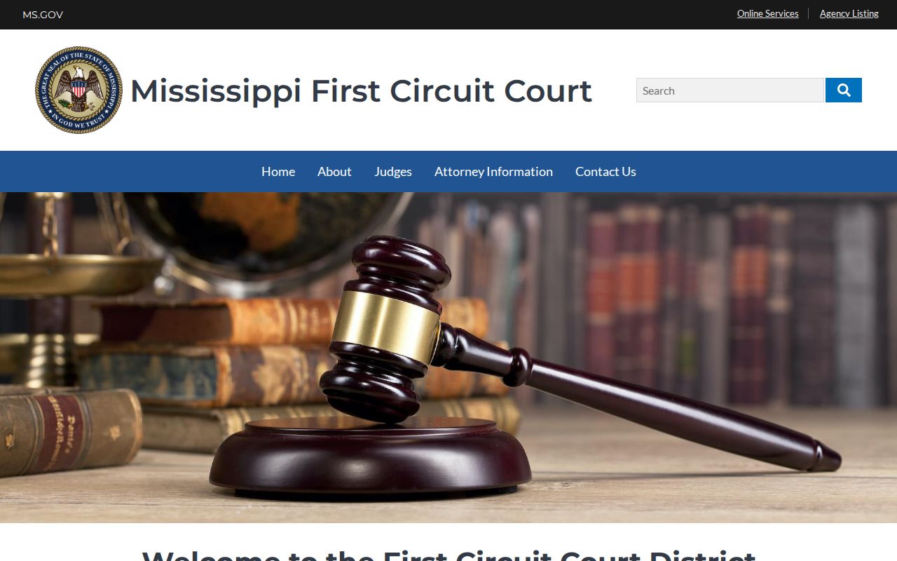 Alcorn County court docket First Circuit Court access page